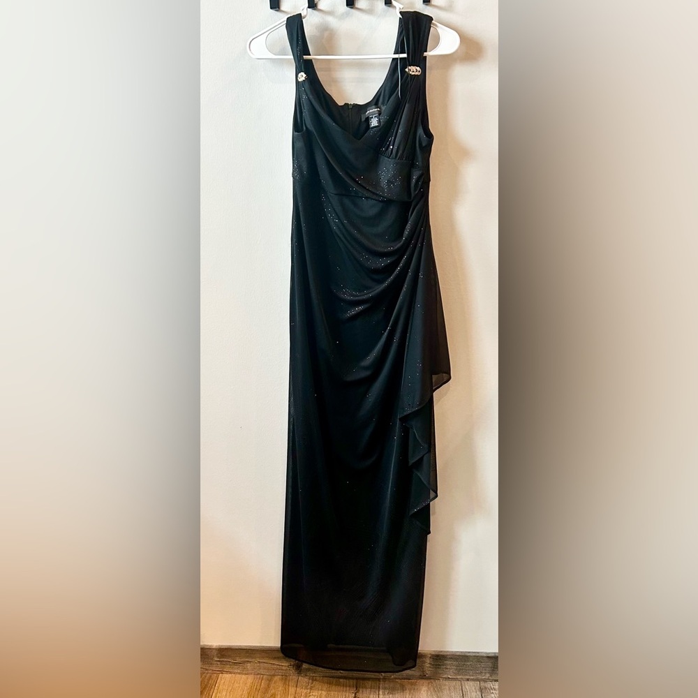 R&M Richards Subtle Sparkle Black Formal Dress